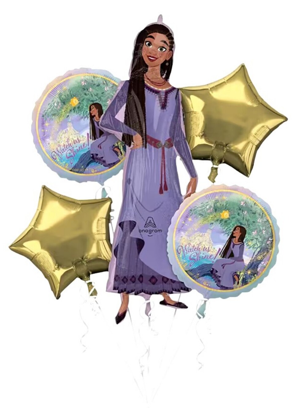 Disney’s Wish 18" - 36" Mylar Balloon Bouquet - 5 Pc.